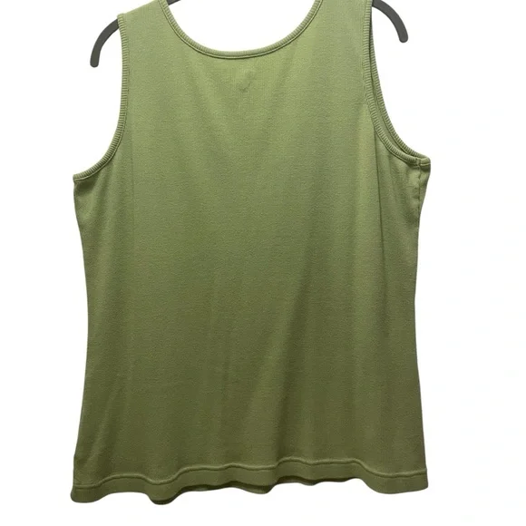 Fashion Bug Light Olive Green Tank Top with Butterfly Accent - Picture 2 of 6